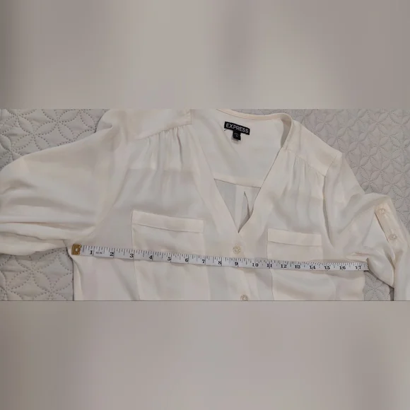 Express Cream Button Down Shirt - Picture 8 of 8